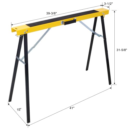 2-Pack Adjustable Folding Saw Horses 660lbs Metal D673620
