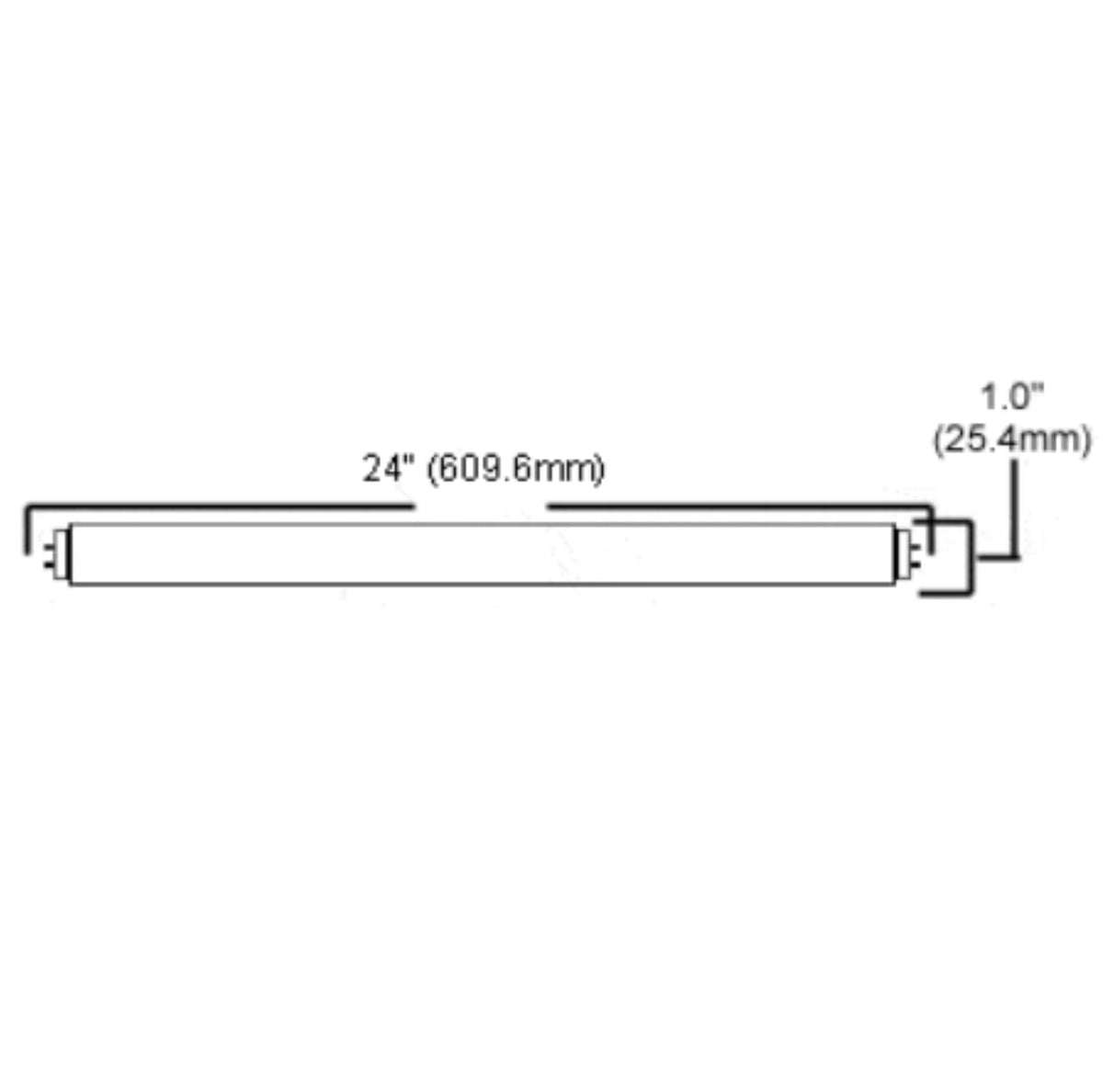 24 Inch T8 Fluorescent Tube Light Bulb 17W 3500K Neutral White G13 Bi-Pin Base 2 Foot Linear Lamp Pack of 10 H73610
