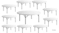 White 72 Inch Round Plastic Folding Table G21352