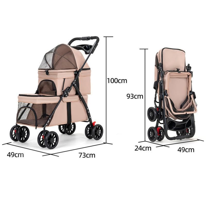 Double Pet Stroller with Cup Holder F37711