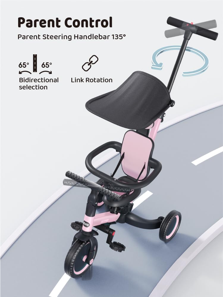 6-in-1 Tricycle for Toddlers 1-3 Y511