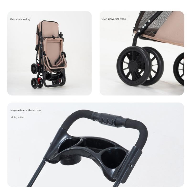 Double Pet Stroller with Cup Holder F37711