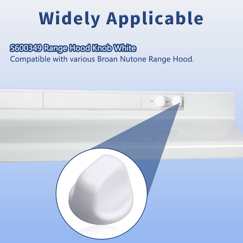 White Range Hood Knob 2Pcs K997327