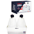 Double Utility Fuel Jug Holder Storage Rack Shelf - Holds Two 5-Gallon Jugs - Anti-Rusting Aluminum M397