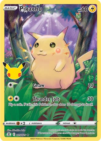 Pokémon Celebrations Pikachu 25th Anniversary Full Art Rare Holo A353
