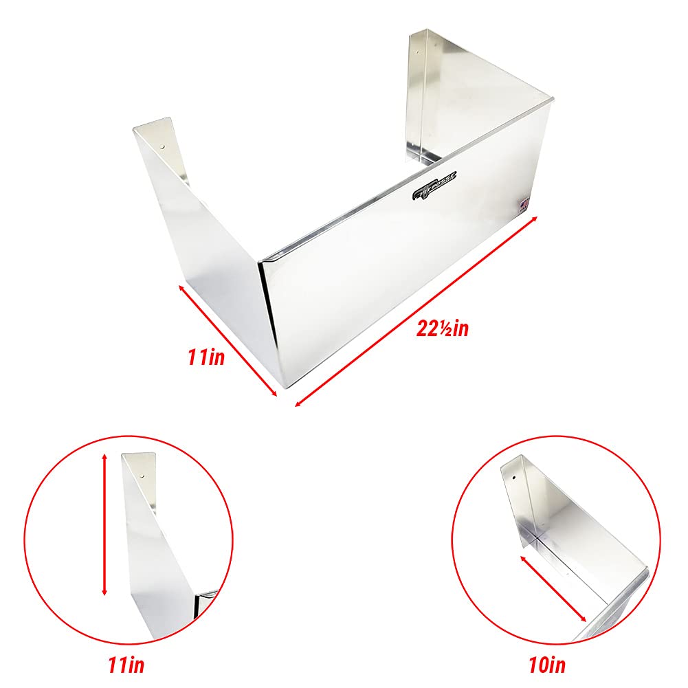 Double Utility Fuel Jug Holder Storage Rack Shelf - Holds Two 5-Gallon Jugs - Anti-Rusting Aluminum M397