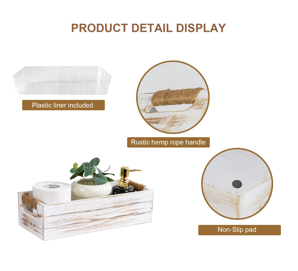 Rustic Wooden Toilet Paper Holder Q8779