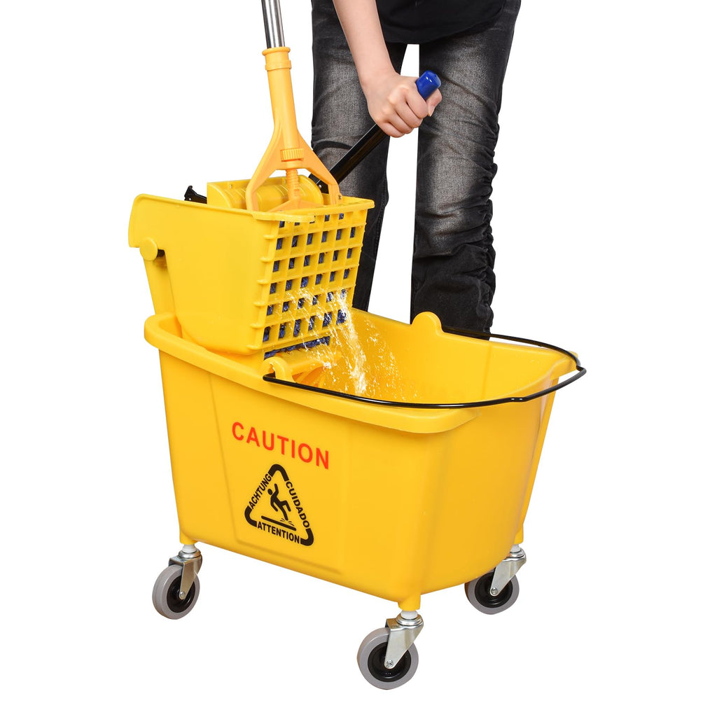 Commercial Mop Bucket on Wheels, 35-Quart H61981