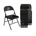 Black Heavy Duty Metal Folding Chairs 10 Pack I86650