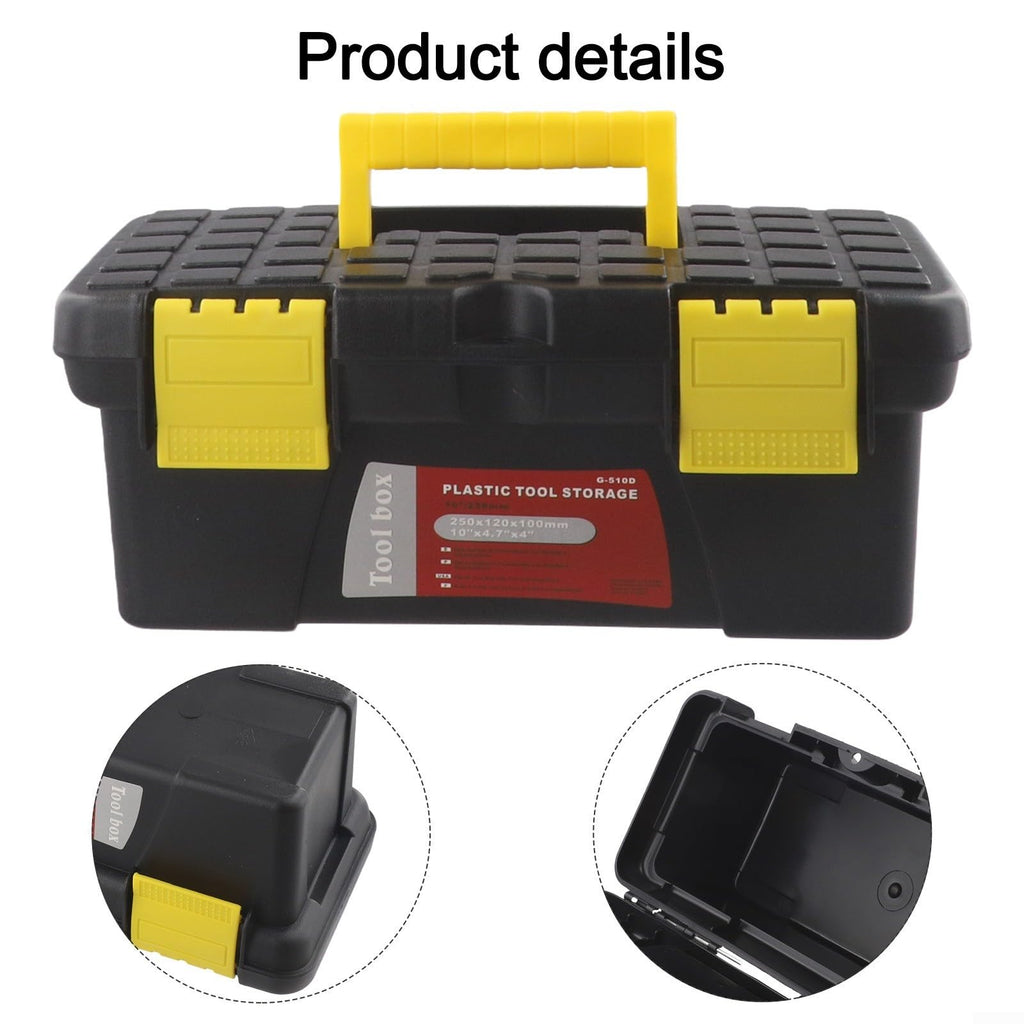 10 Inch Black Plastic Tool Storage Box H821764