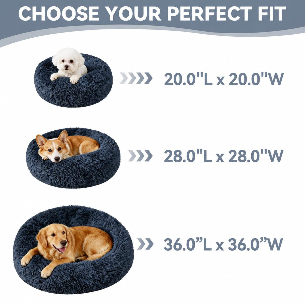 Washable 20" Donut Cat Bed W938