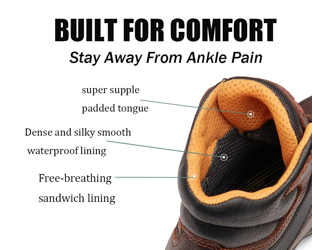 6 Inch Waterproof Leather Work Boots C22871