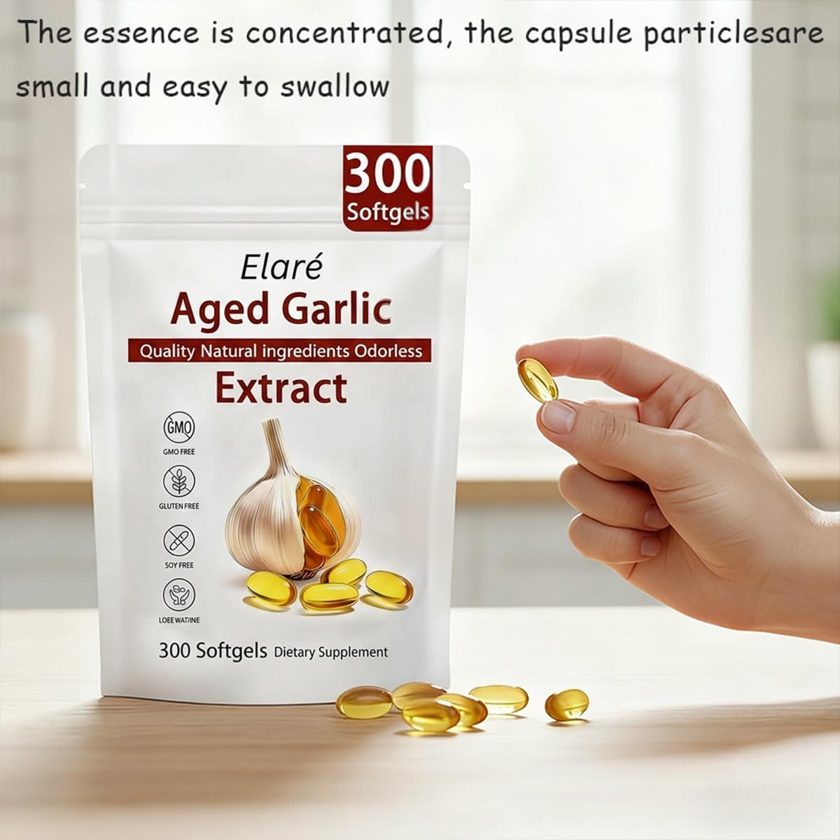 Odorless Organic Aged Garlic Extract Supplement V8443
