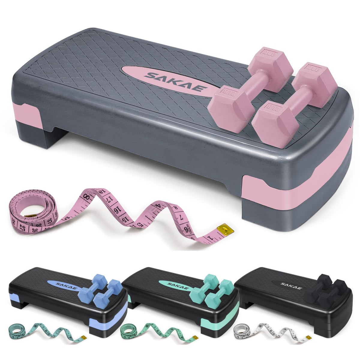 Adjustable Stepper Set with Dumbbells V603767