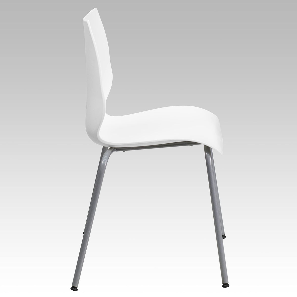 White Plastic Stacking Chairs Set of 5 X690
