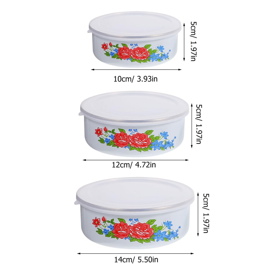 Enamel Bowls Set 3 Piece 4.72 Inch A168232