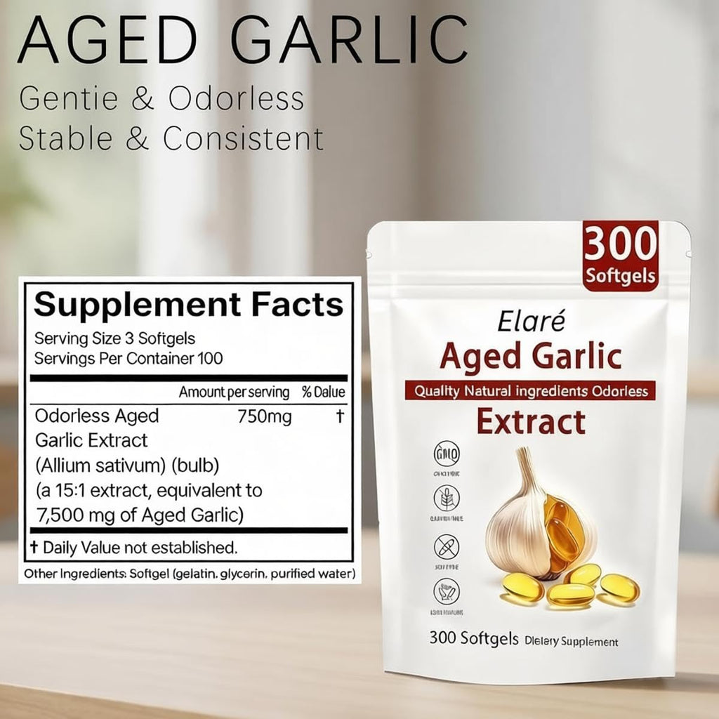 Odorless Organic Aged Garlic Extract Supplement V8443
