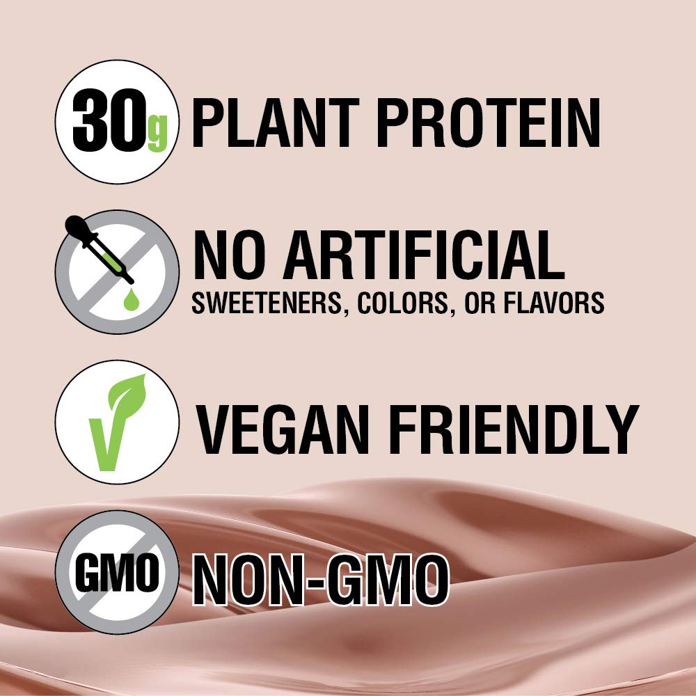 Plant-Based Vegan Chocolate Protein Shake, 30g Protein, Pack of 12 K33012