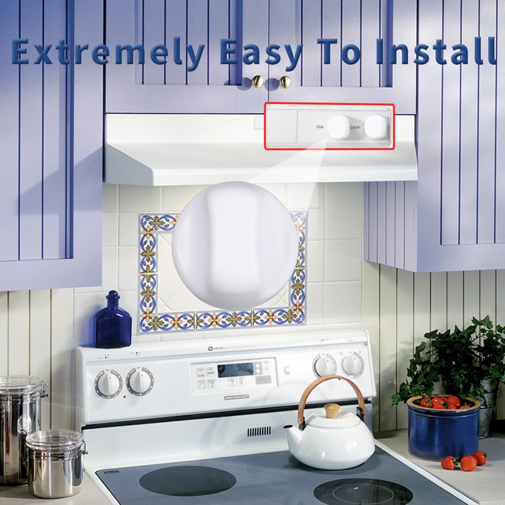 White Range Hood Knob 2Pcs K997327