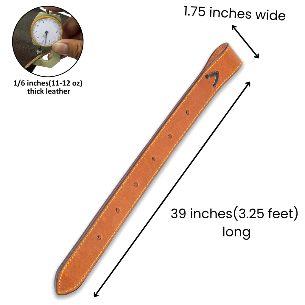 Full Grain Leather Saddle Cinch Tie Strap R340896