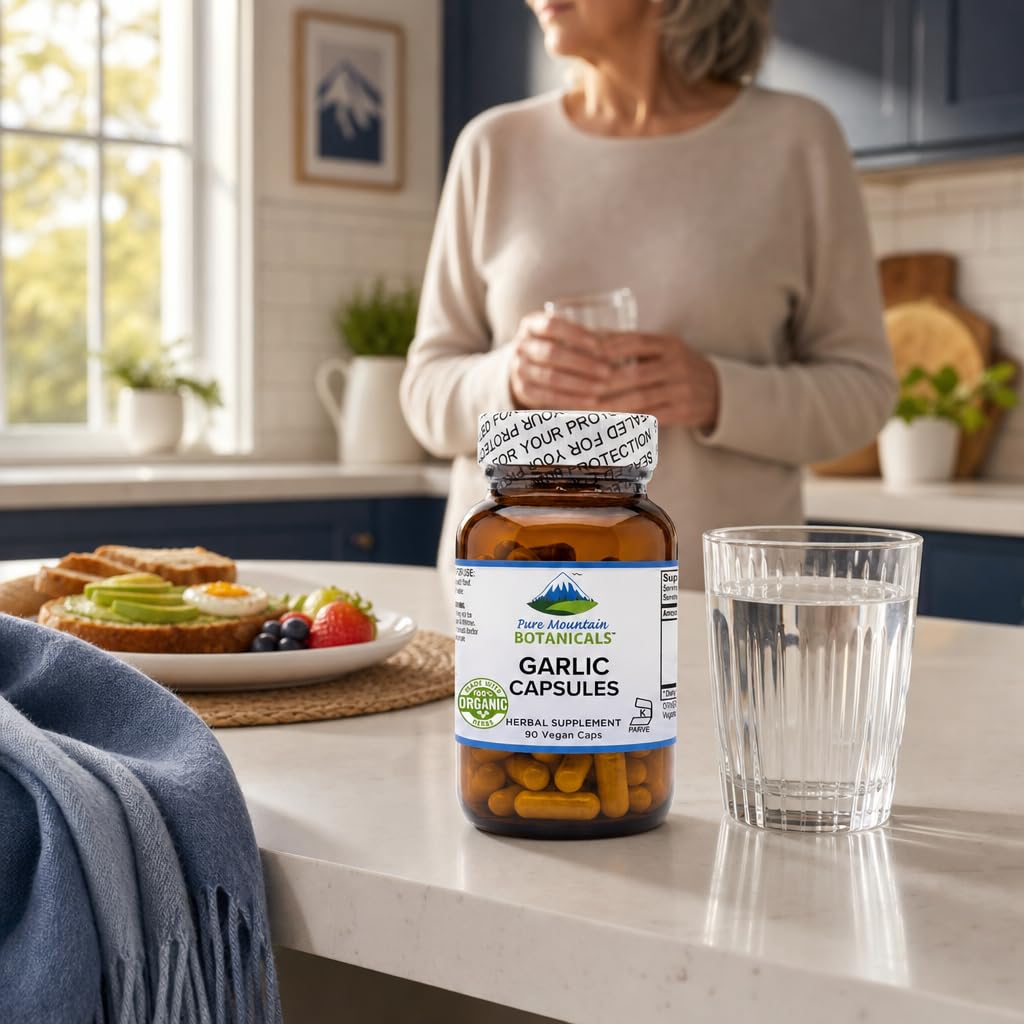 Garlic Capsules 500mg 90 Veggie Capsules Q86321
