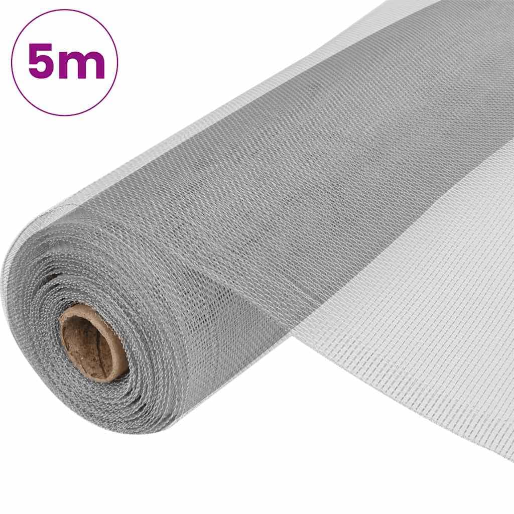 Aluminum Mesh Screen 39.4x196.9 Inch Silver F75645