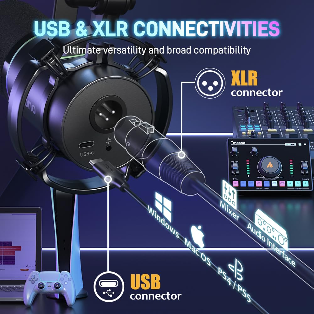 XLR USB Dynamic Microphone Kit Black E8210