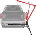 Hydraulic Pickup Truck Crane, 1000 Lbs Capacity, 360° Swivel, Red S772211
