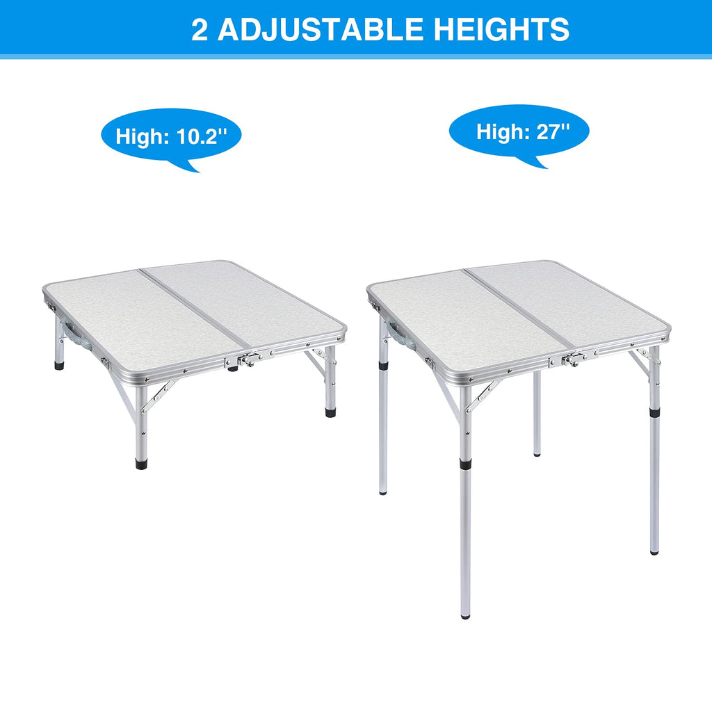 Small Square Folding Aluminum Camping Table F84712