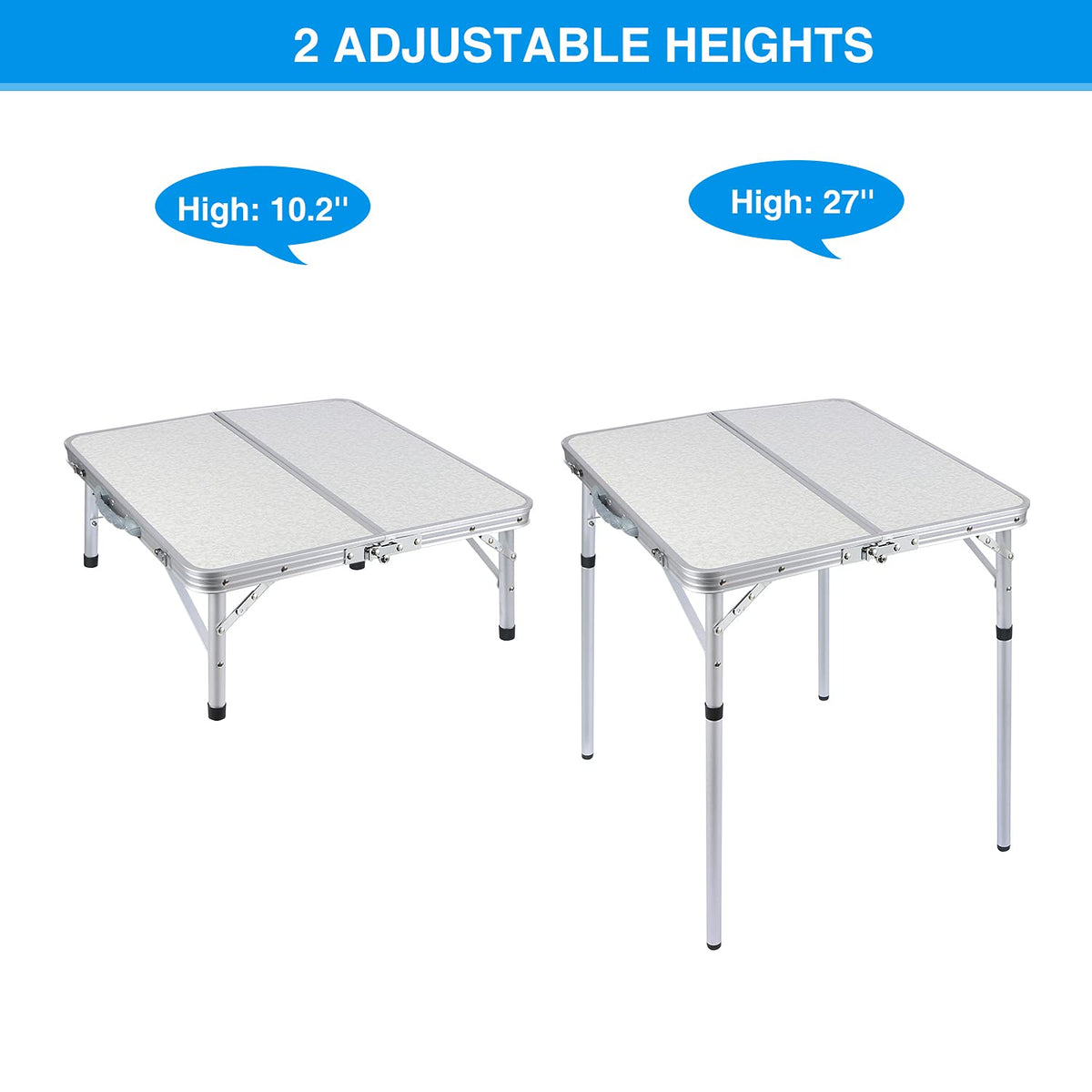 Small Square Folding Aluminum Camping Table F84712