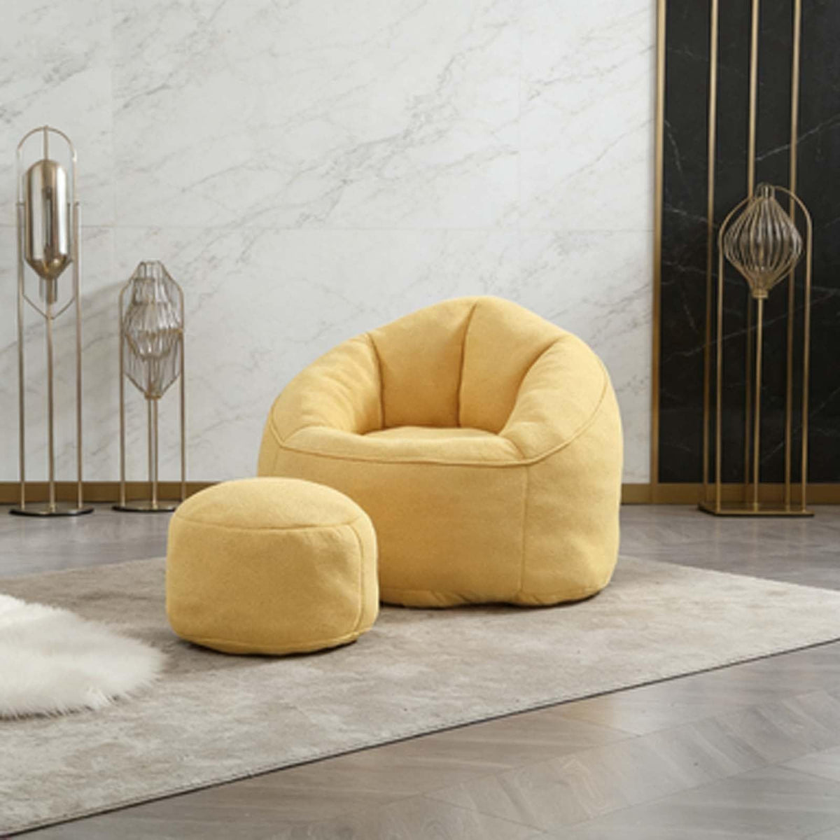 Memory Foam Bean Bag Chair with Ottoman C719