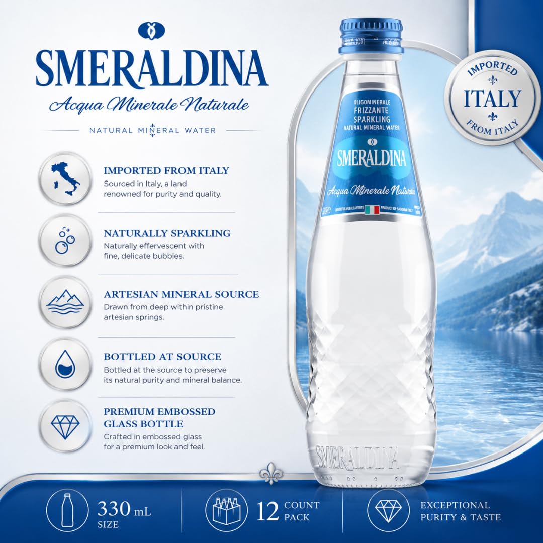 Sparkling Natural Mineral Water 11.2 fl oz Pack of 12 L632336