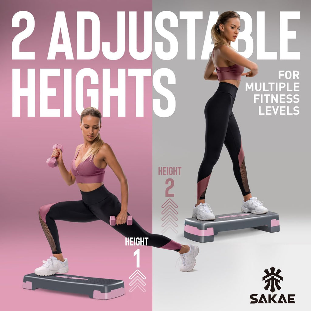 Adjustable Stepper Set with Dumbbells V603767