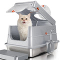 Stainless Steel Extra Large Enclosed Cat Litter Box Y927812