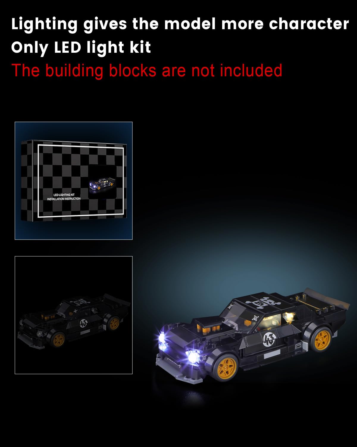 LED Lighting Set Compatible with Building Blocks Model V54546