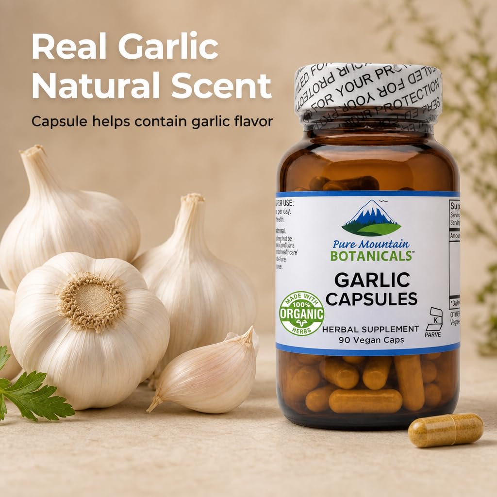 Garlic Capsules 500mg 90 Veggie Capsules Q86321