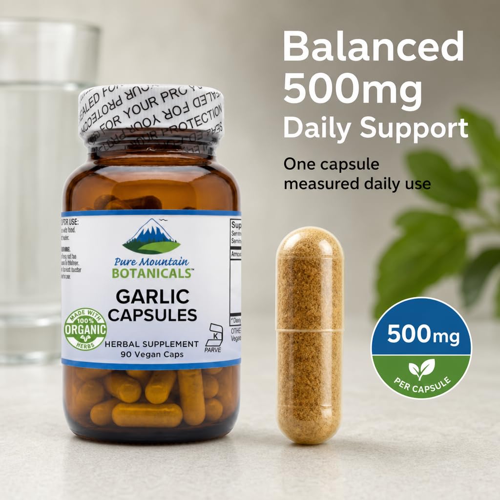 Garlic Capsules 500mg 90 Veggie Capsules Q86321