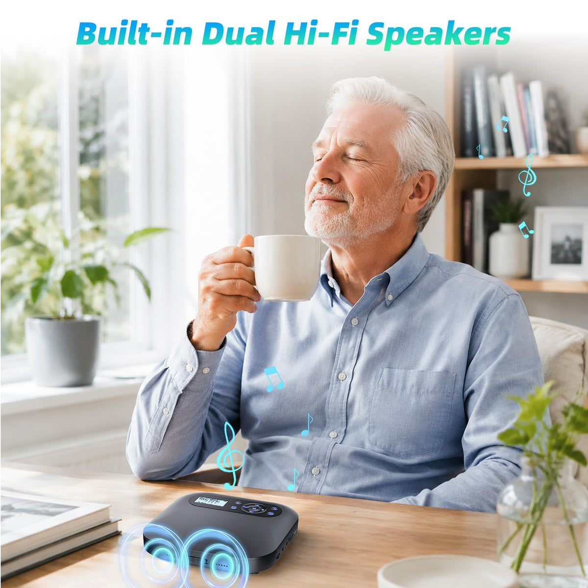 Portable CD Player with Bluetooth V9564