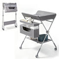 Baby Changing Table with Wheels, Portable Adjustable Folding Diaper Station with Storage E70553