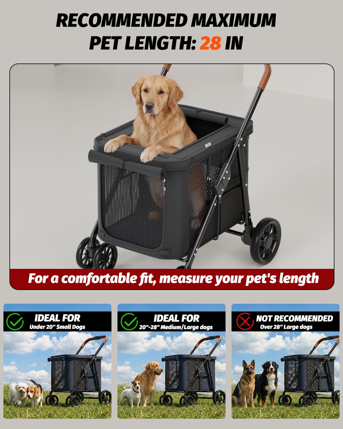 Black Dog Stroller U7295