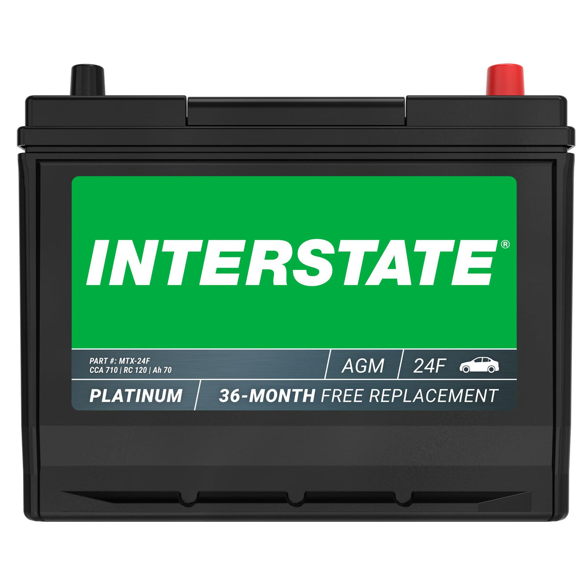 12V 70Ah 710CCA Group 24F AGM Car Battery J7396