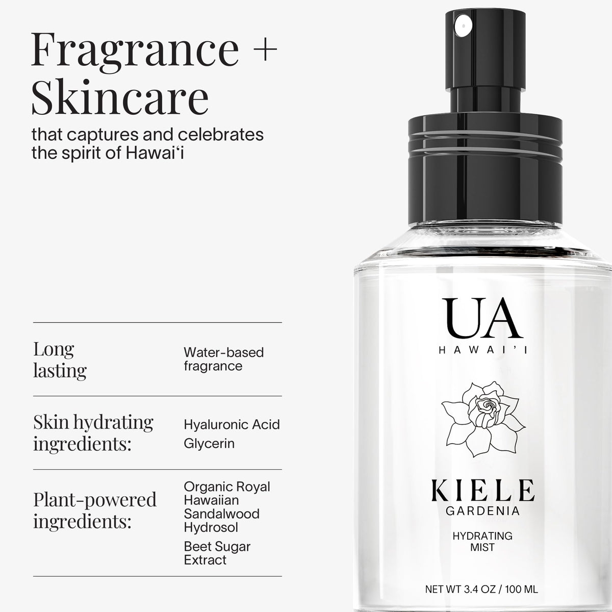 Alcohol-Free Hydrating Body and Hair Mist 3.4 oz U1471