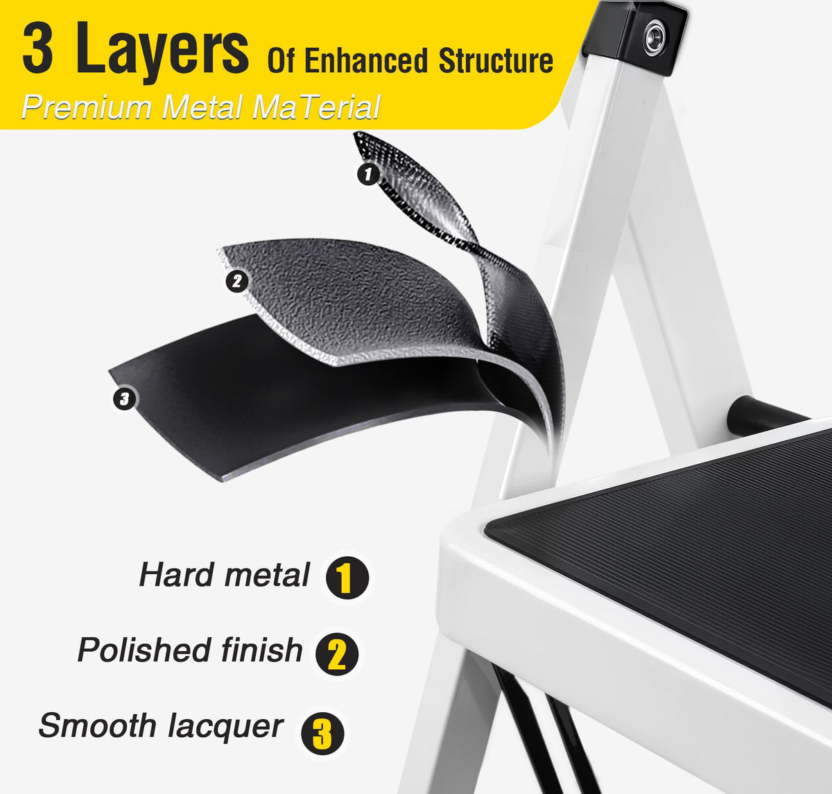 2 Step Folding Stool with Anti-Slip Pedal G3985