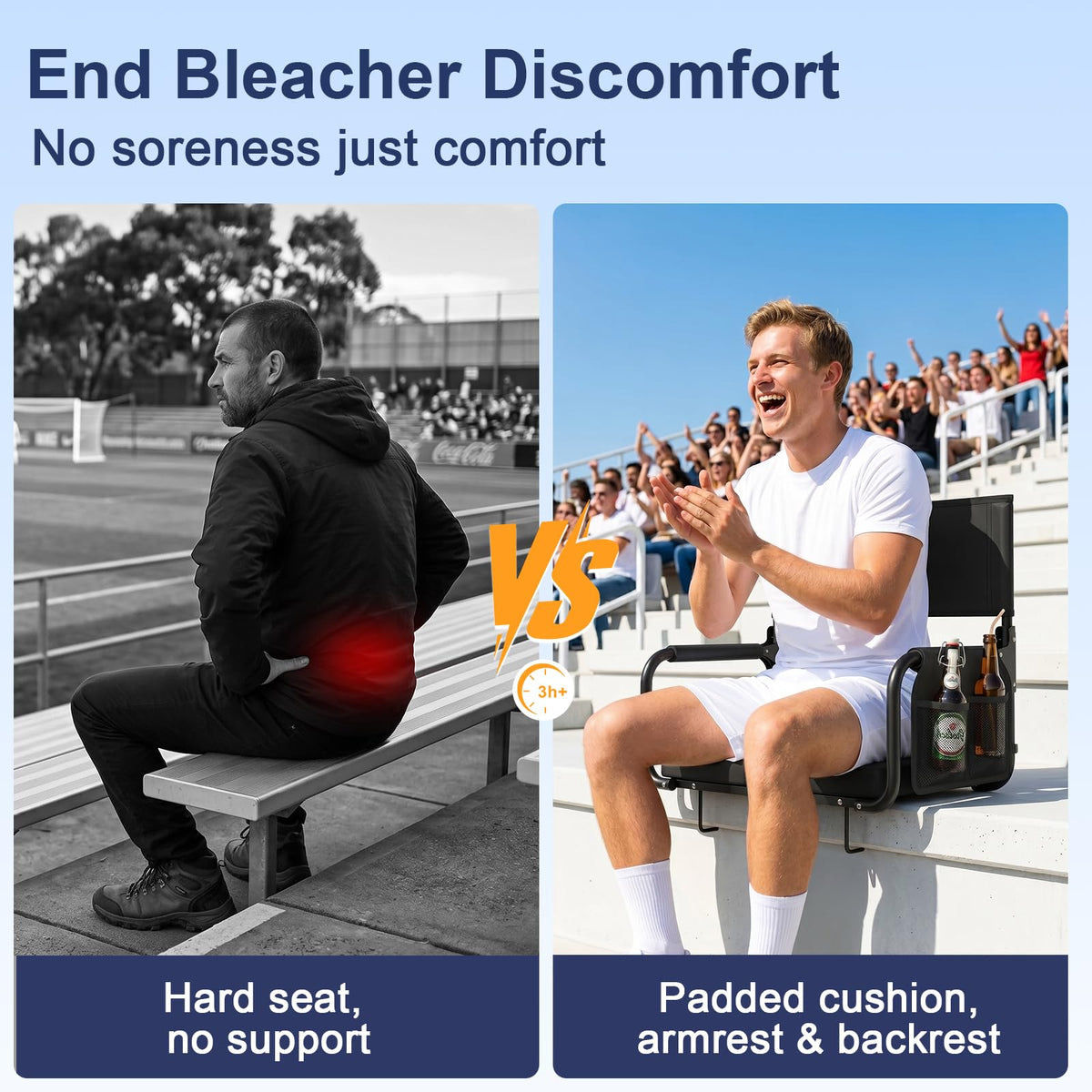 Bleacher Seat with Back Support M84723