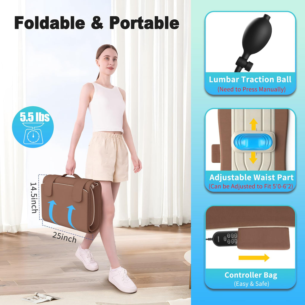 Vibration Massage Mat with Heat and Lumbar Support Y63548