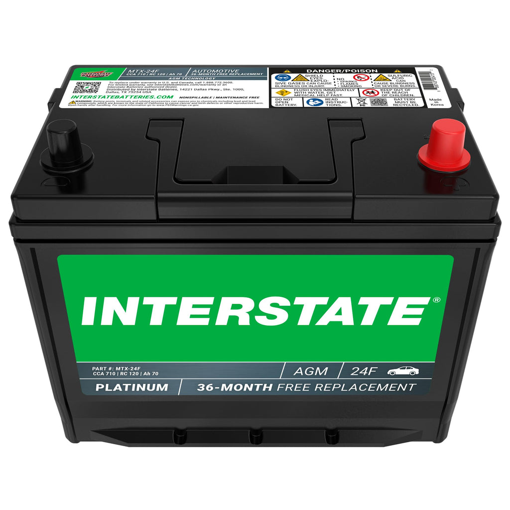 12V 70Ah 710CCA Group 24F AGM Car Battery J7396