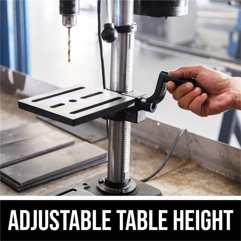 10 In. 5-Speed Benchtop Drill Press with Work Light V2855