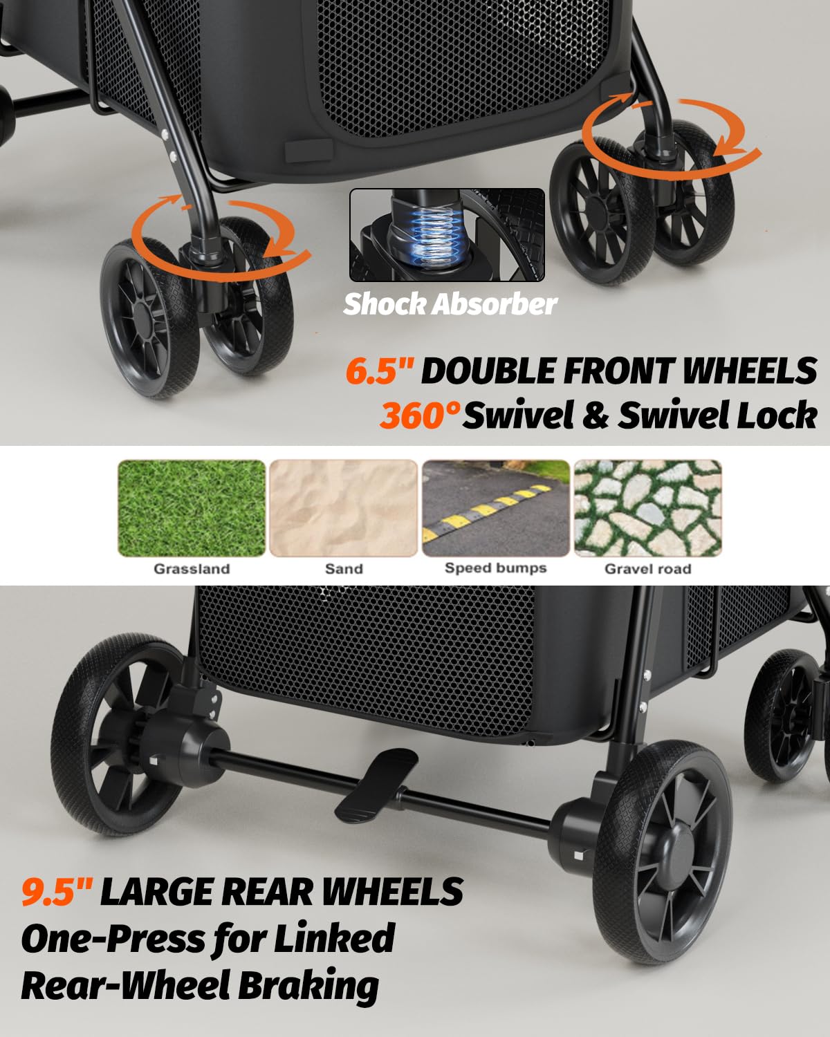 Black Dog Stroller U7295