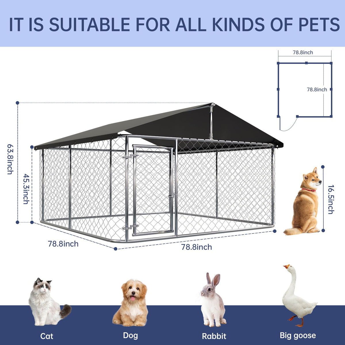 Heavy Duty Steel Mesh Dog Kennel S5258