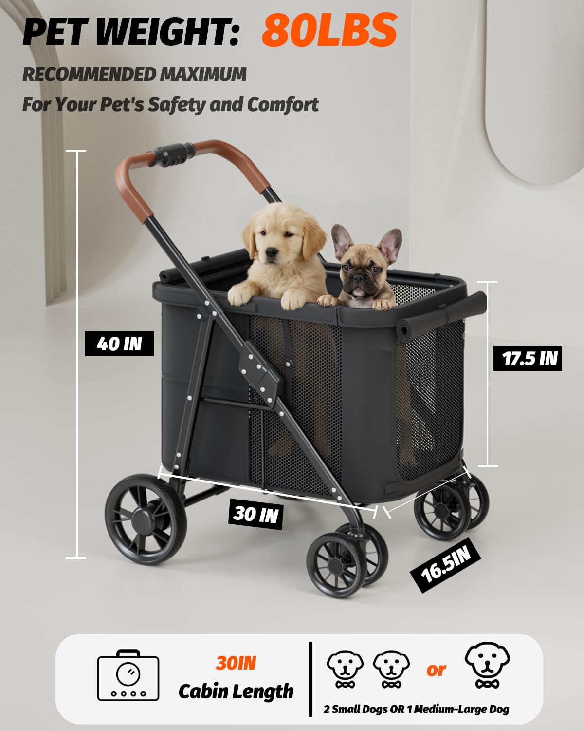 Black Dog Stroller U7295